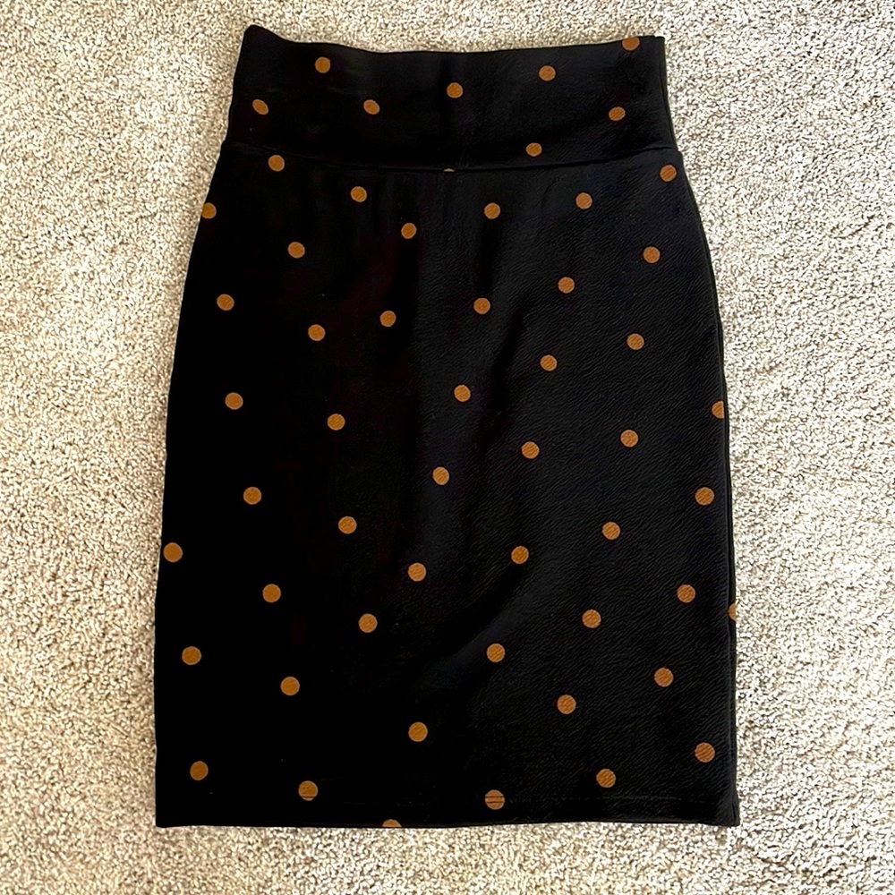 Polka dot pencil skirt